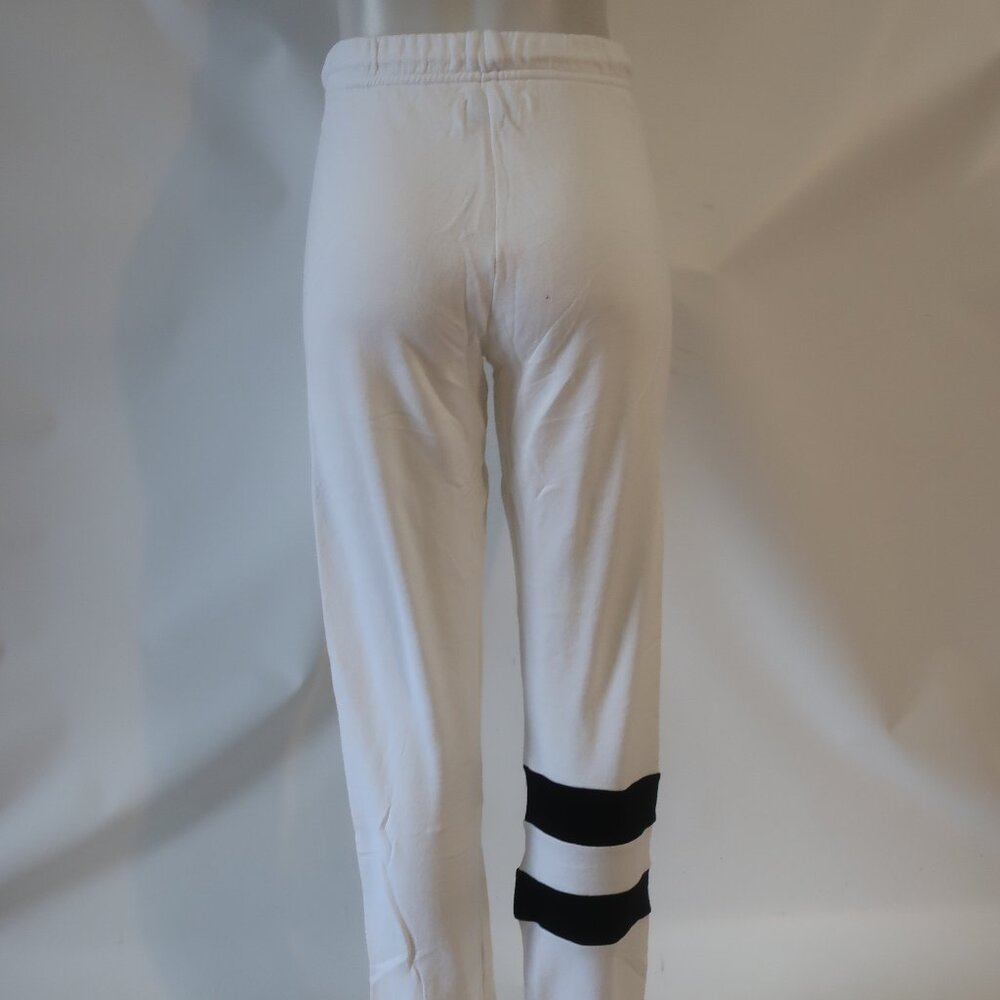 NWT Womens Lauren Moshi White Black (Item- 103)  Star Stripe Sweatpants S - Picture 6 of 8